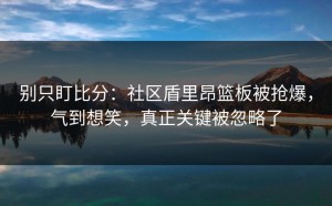 别只盯比分：社区盾里昂篮板被抢爆，气到想笑，真正关键被忽略了