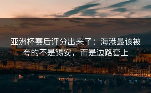 亚洲杯赛后评分出来了：海港最该被夸的不是锡安，而是边路套上