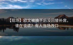 【现场】欧文被换下后没回替补席，谁在说谎？有人当场改口